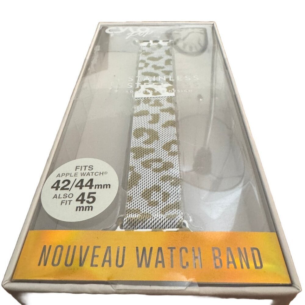 NWT and NIB CYCLOPOP Apple Watch Band 42/44/45 - White Stainless green l… - Picture 2 of 3
